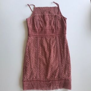 Coral lace/crochet dress